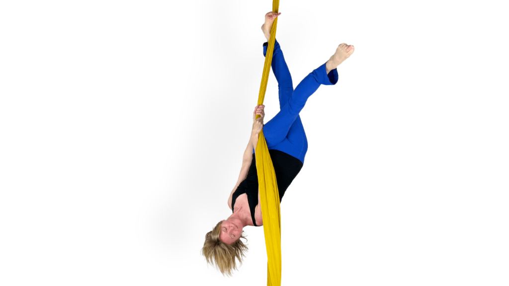 Hip Hop Inversion Aerial Silks Video Tutorial advanced inverted position online fabric class