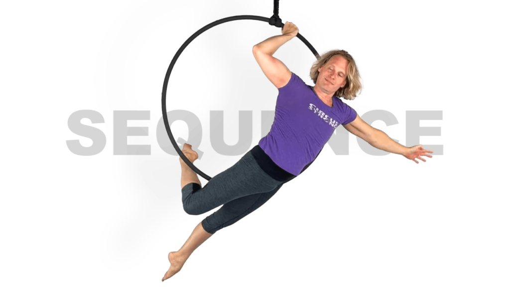 Thread Thru to Russian Roll Droplet Sequence Aerial Hoop Video Tutorial Advanced Lyra Online Class
