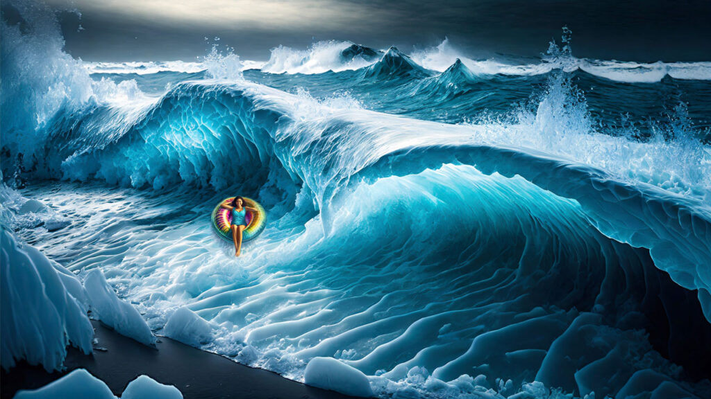 Thriving in Scary and Seemingly Impossible Situations Raft in the waves