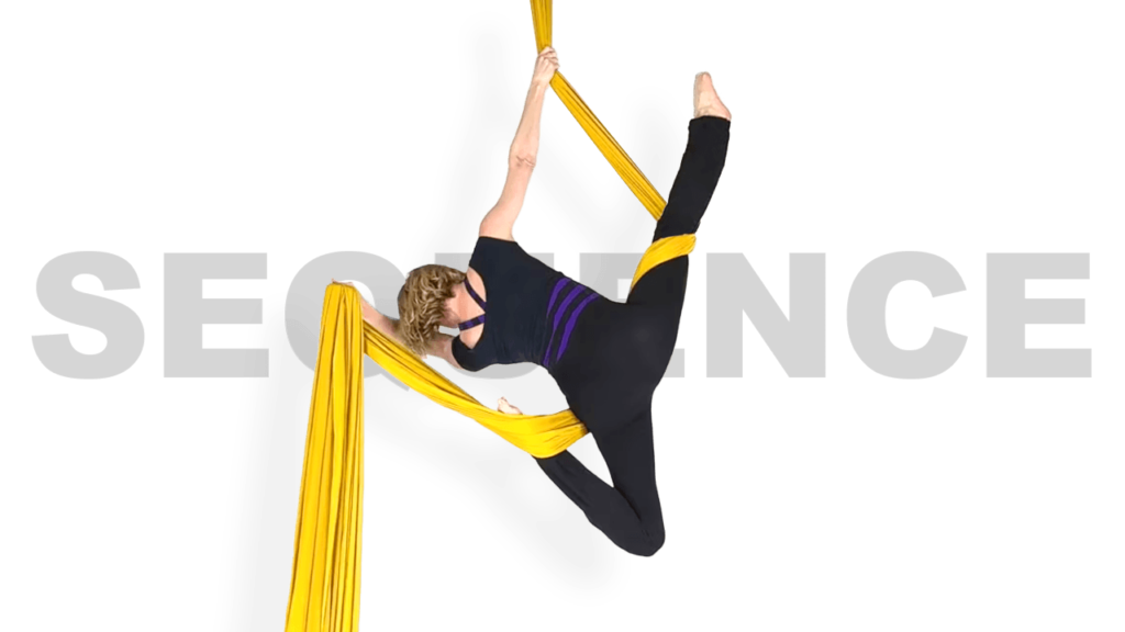 Hip Hop & Z Wrap Wheeldown Sequence Aerial Silks Video Tutorial Advanced Online Fabric Class