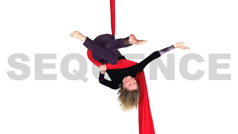 Lotus Climb to Thigh Wheeldown Sequence Aerial Silks Video Tutorial Advanced Fabric Online Class