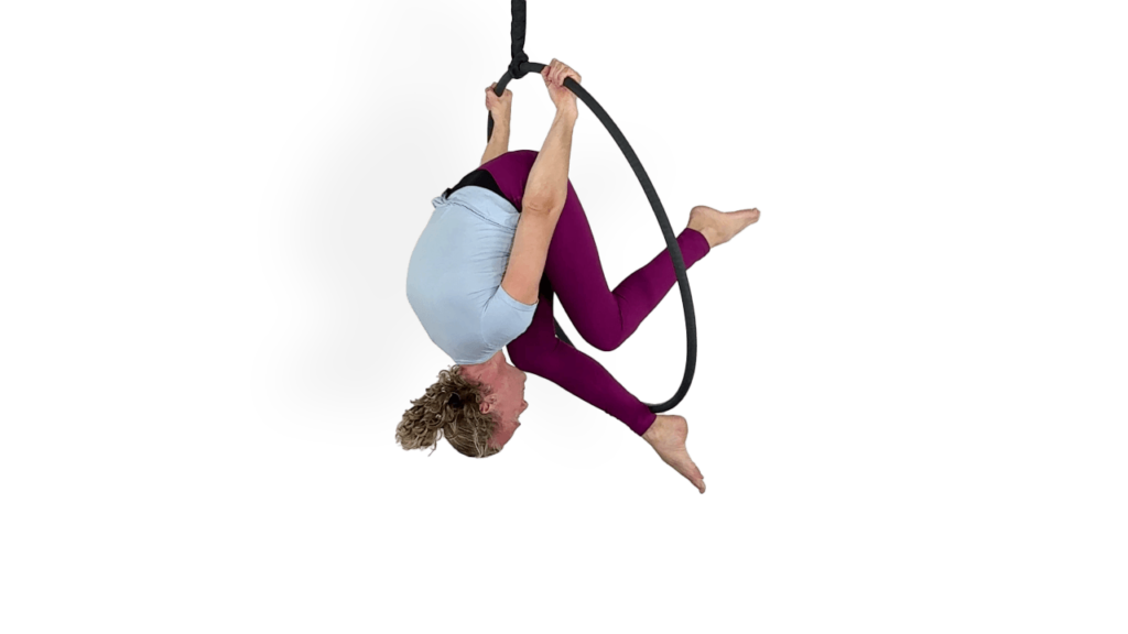 Knee Prow Reverse Clock Splits Entry Aerial Hoop Video Tutorial Intermediate Lyra Online Class