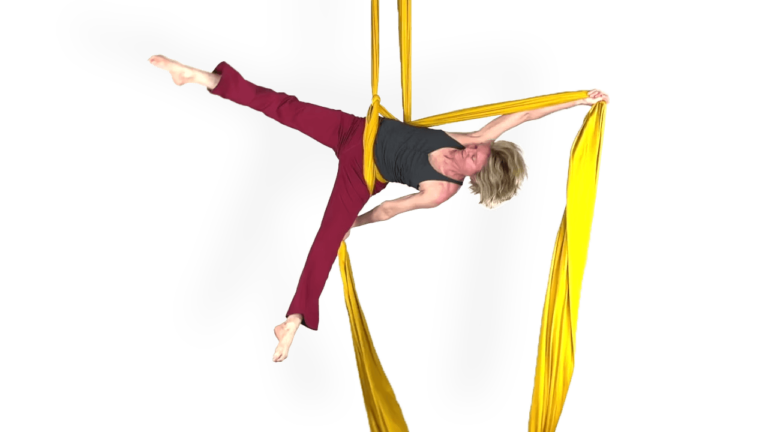 Belay Entrance Rebecca Split Drop Into Aerial Silks Video Tutorial Advanced Drop and Dive Fabric Online Class