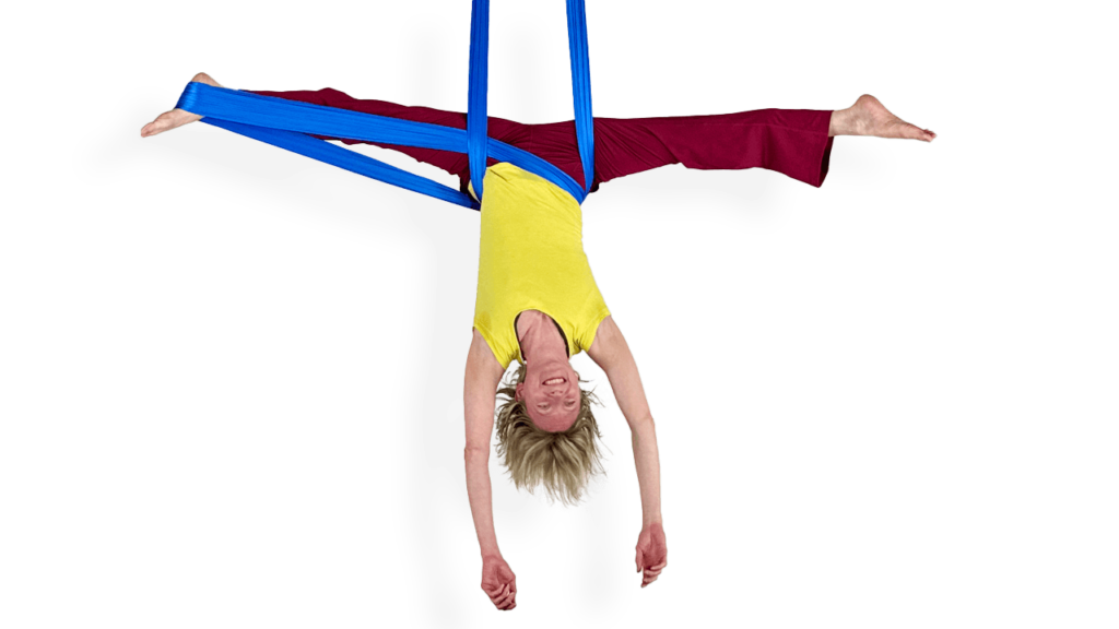 Crossback Straddle Basics Aerial Sling Video Tutorial Intermediate Corsets crossed wraps hammock online class