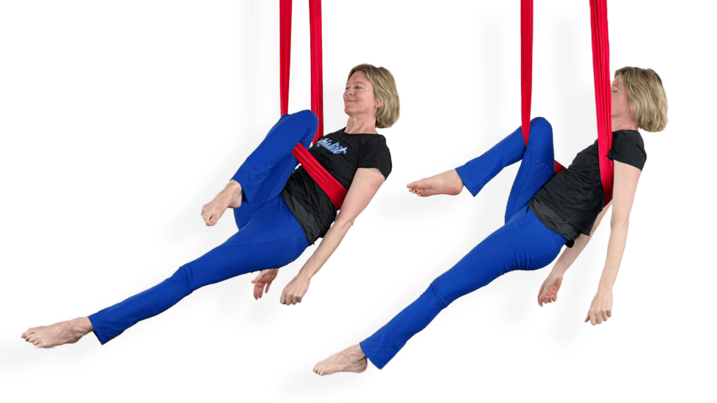 Single Knee Mounts Aerial Sling Video Tutorial Beginner Hammock Online Class