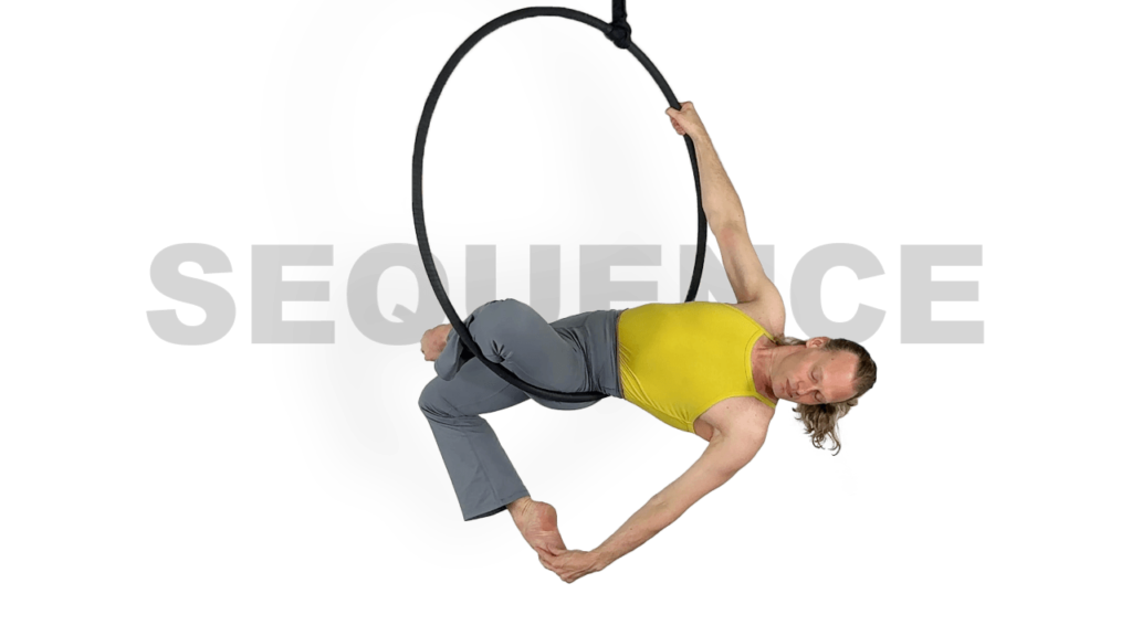 Dragonfly Variation to Front Balance Sequence Aerial Hoop Video Tutorial Intermediate Lyra Online Class