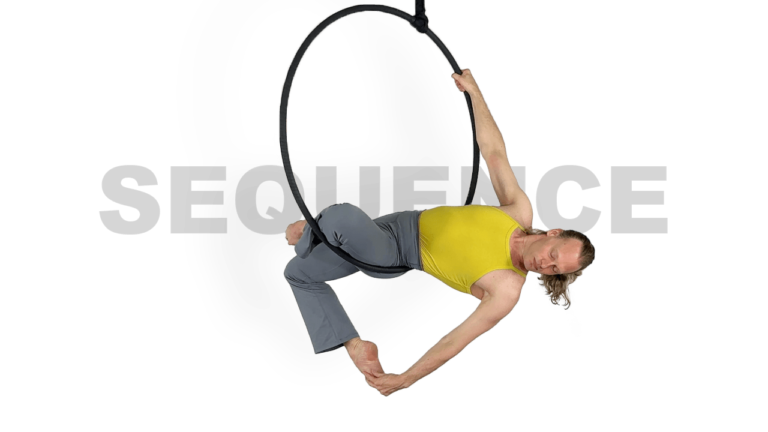 Dragonfly Variation to Front Balance Sequence Aerial Hoop Video Tutorial Intermediate Lyra Online Class