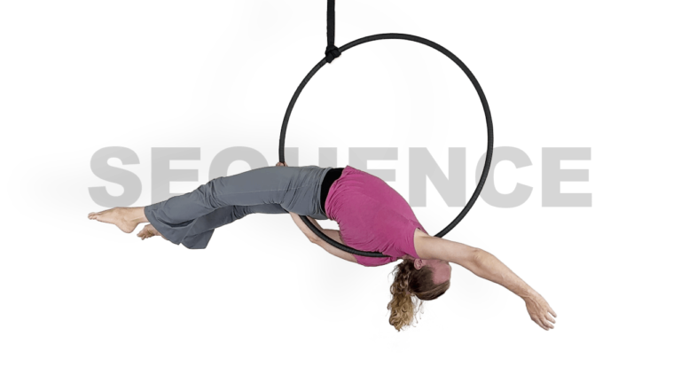 Belly Roll to Straddle Back Balance Sequence Aerial Hoop Video Tutorial Intermediate Lyra Online Class
