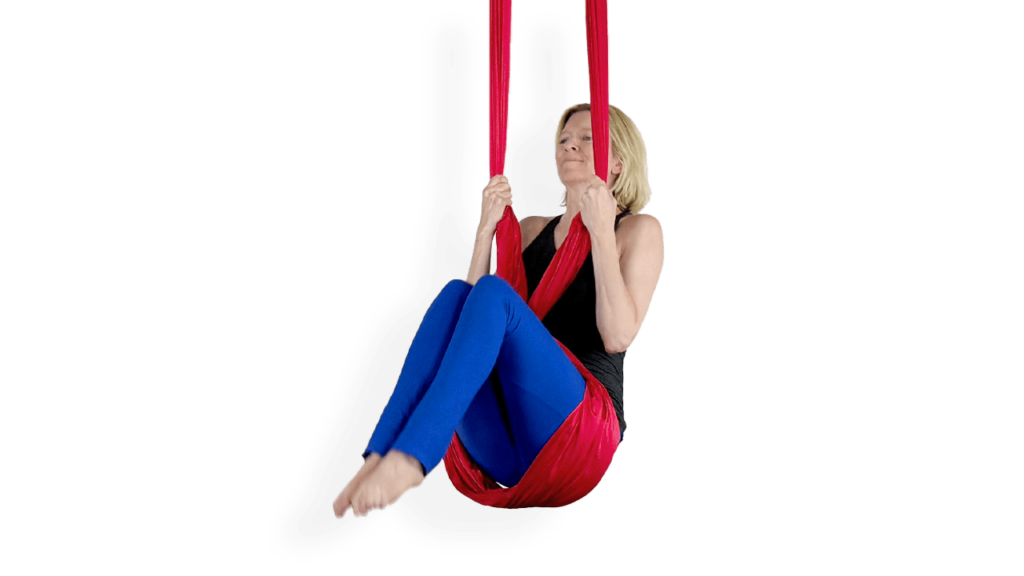Pull Over the Cross Conditioning Drills Aerial Sling Video Tutorial On the Loop, Corsets & Crossed Wraps, Intermediate Hammock Online Class