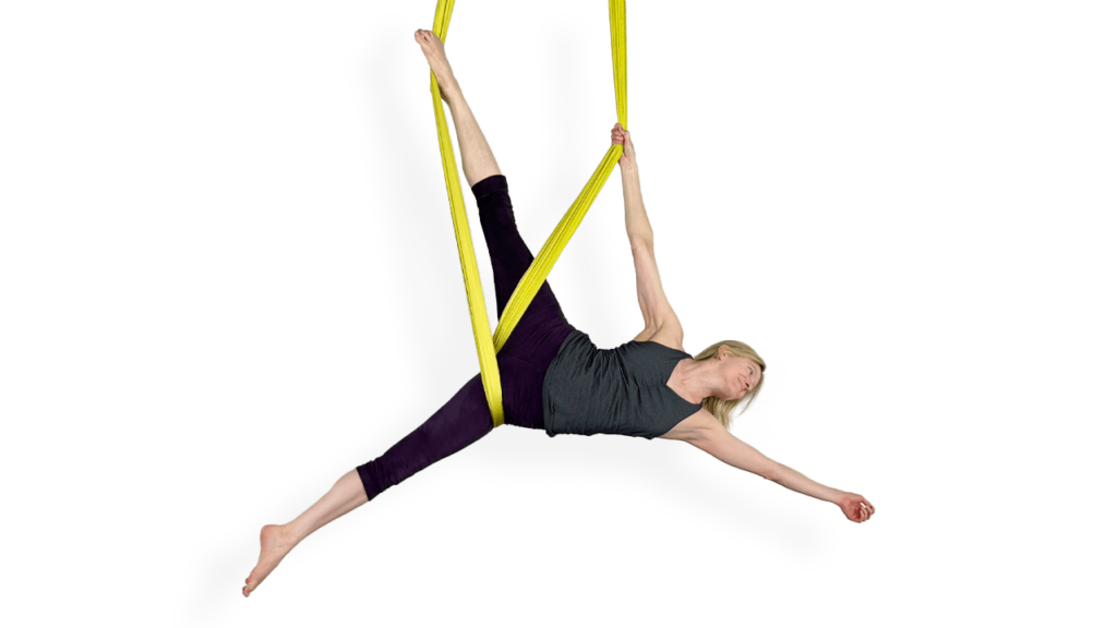 Knee Corset Sneaky Entry and Exit Aerial Sling Video Tutorial Beginner Corsets and Crossed Wraps Hammock Online Class
