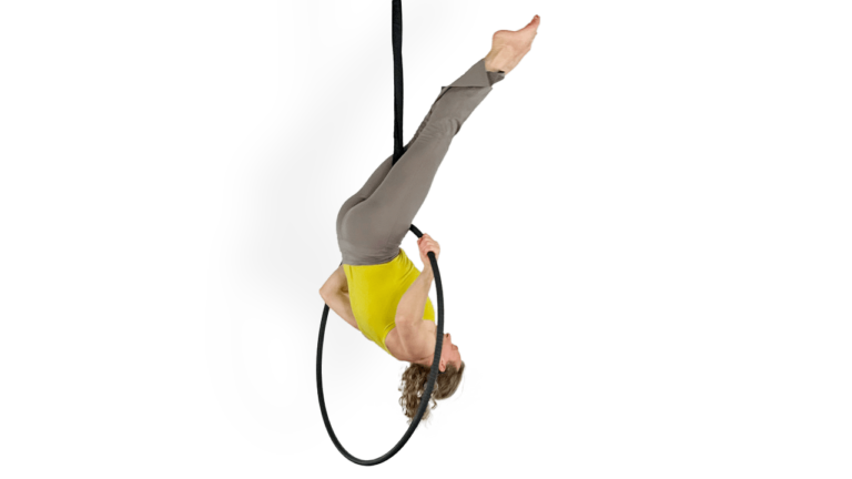 Pullover Single Knee Hook and Hip Hang Aerial Hoop Video Tutorial Advanced Lyra Online Class