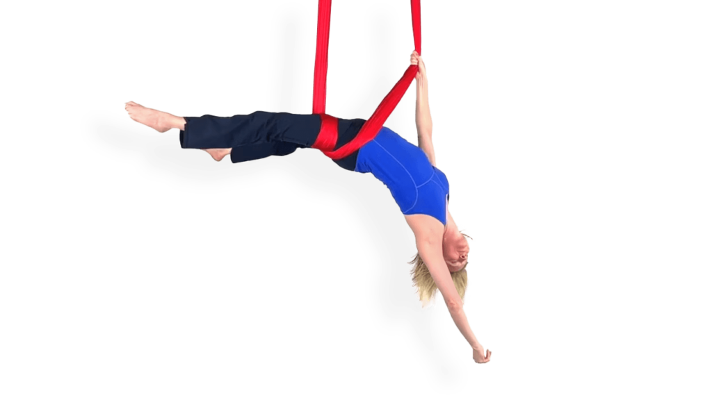 Knee Corset Pull Over the Cross Entries Aerial Sling Video Tutorial Intermediate Hammock Online Class