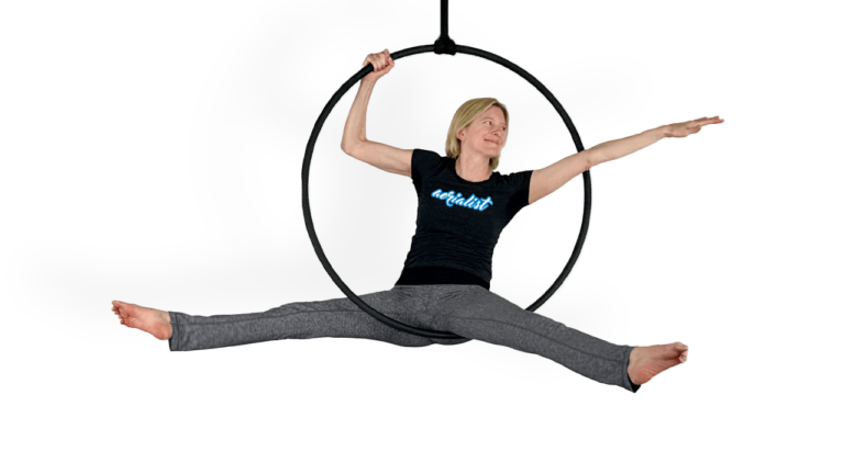 Single Glute Seated Straddle Aerial Hoop Video Tutorial Beginner Lyra Online Class