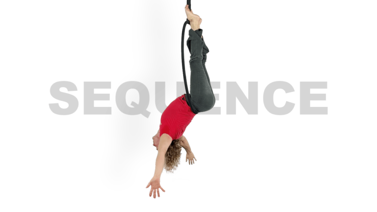 Inverted Splits to Straddle Back Balance Sequence Aerial Hoop Video Tutorial Intermediate Lyra Online Class