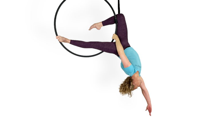 Single Knee Hook Hoop Behind the Leg Basic Entries Aerial Hoop Video Tutorial Advanced Lyra Online Class