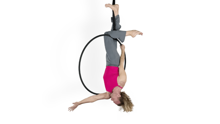 Hip Hop Entrance to Knee Hang Aerial Hoop Video Tutorial Advanced Mount to Top Lyra Online Class