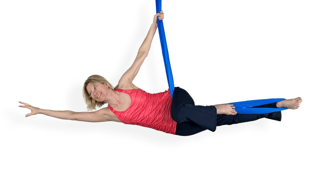 Standing Side Lean Aerial Sling Video Tutorial Beginner Fundamental Hip Tip Hammock Online Class