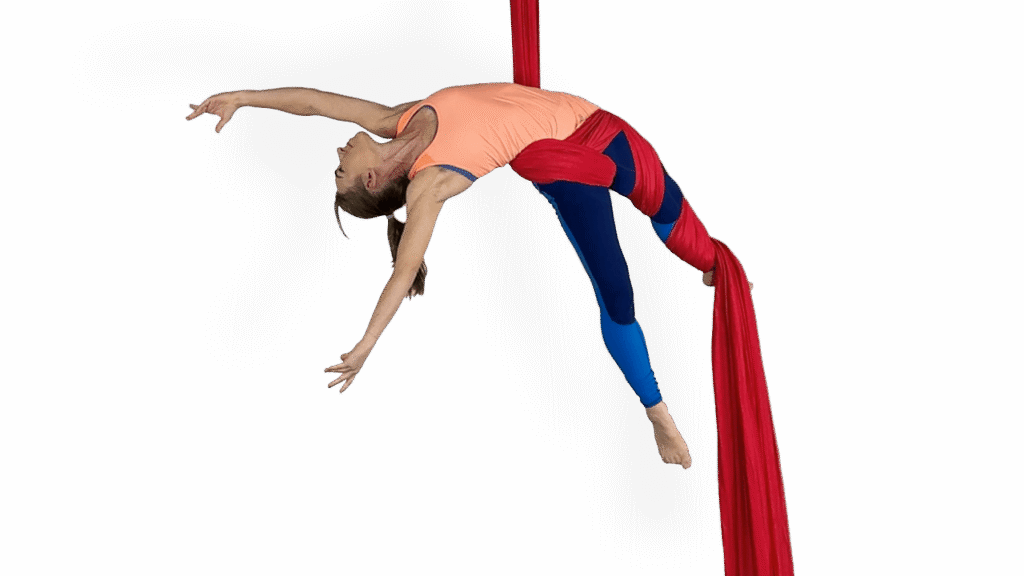 Hip Key Roll Down Aerial Silks Video Tutorial Advanced Drops and Dives Fabric Online Class