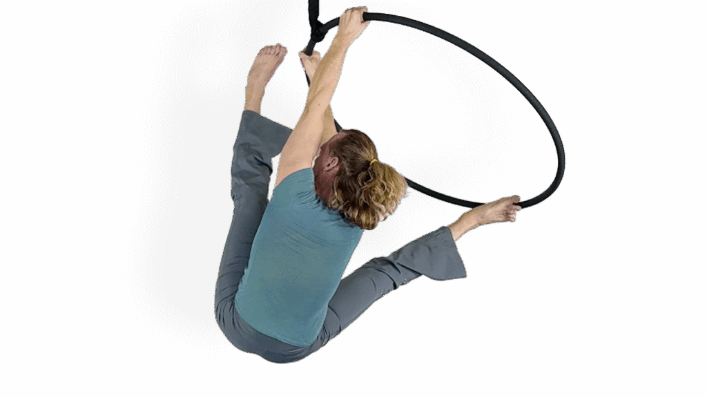 Skin the Cat Splits Standing Y Entry Aerial Hoop Video Tutorial Advanced Lyra Online Class