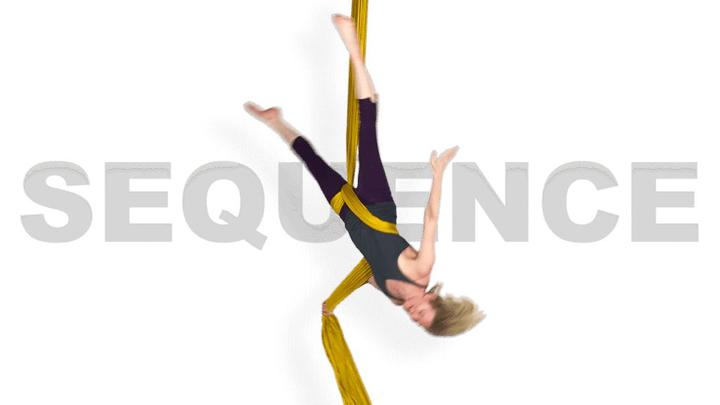 Ankle Scoop Climb to Revolving Door Sequence Aerial Silks Video Tutorial Advanced Fabric Online Class