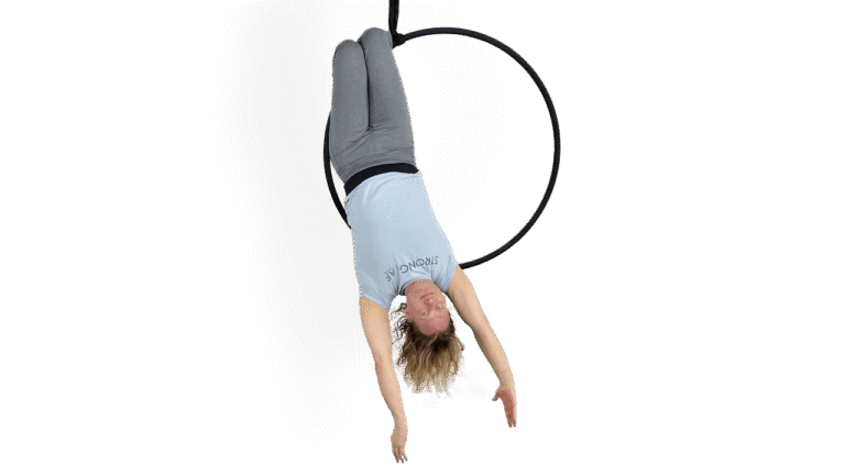 Knee Hang on One Side Aerial Hoop Video Tutorial Advanced Lyra Online Class
