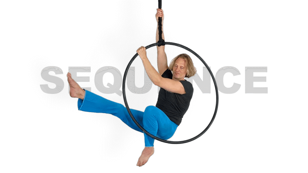 Seated Balance Spin Down Sequence Aerial Hoop Video Tutorial Intermediate Lyra Online Class