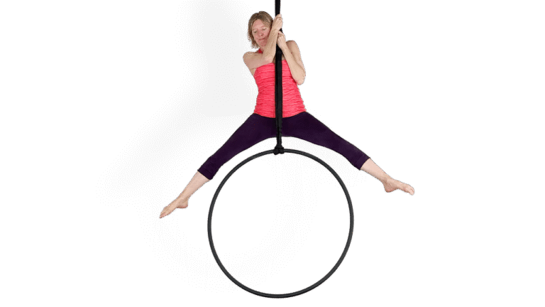 Pull up to sit on top bar Aerial Hoop Video Tutorial Intermediate Conditioning Lyra Online Class