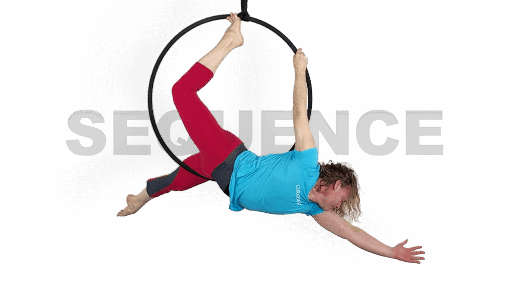 Criss Cross to Drop Knee Mermaid Sequence Aerial Hoop Video Tutorial Intermediate Lyra Online Class