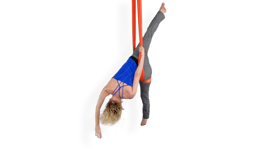 Knee Corset Turnaround J Roll Entry #1 Aerial Sling Video Tutorial Intermediate Drop and Dive Hammock Online Class